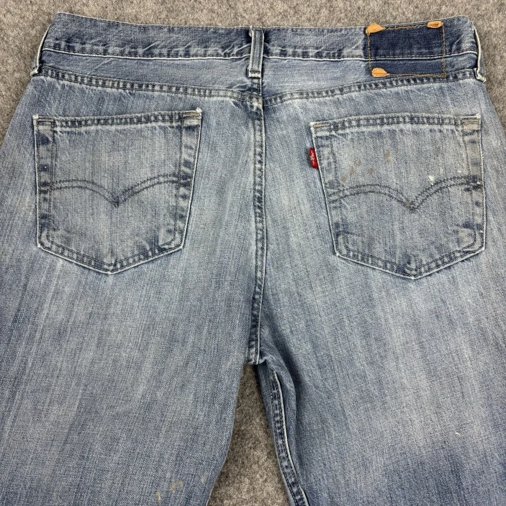 Levi's Jeans Mens 34x30 Y2K Straight Leg Medium Wash Painters Thrashed‎ Skater